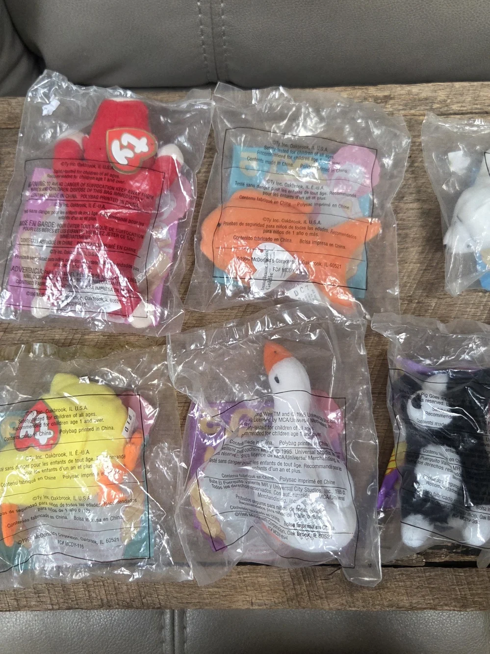 Vintage Lot Of 9 Ty Beanie Babies McDonald's Collectibles (Packaged) Bin Q